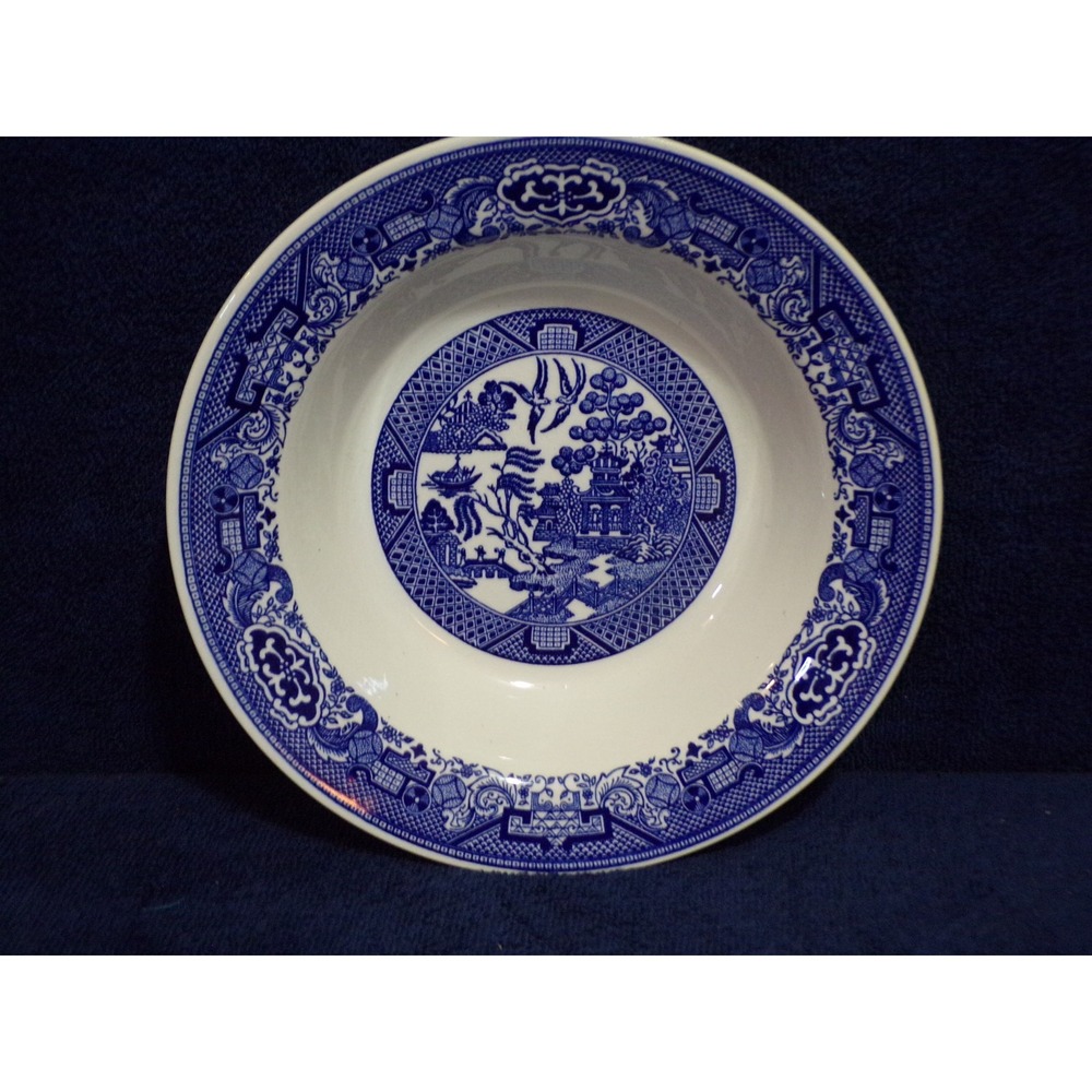 Vintage Blue Williow by Royal China Royal Ironstone Serving Bowl 9" Round